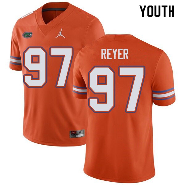 Jordan Brand Youth #97 Theodore Reyer Florida Gators College Football Jerseys Orange